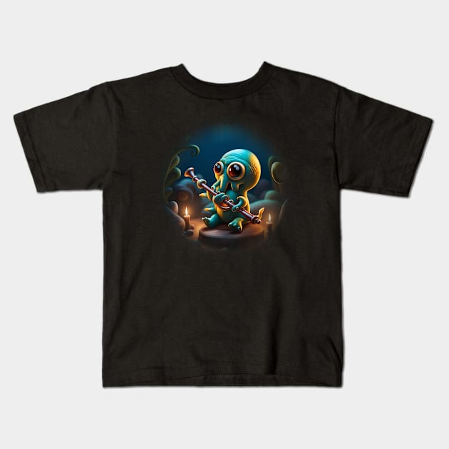 Tentacle Spectacle Kids T-Shirt by Veraukoion